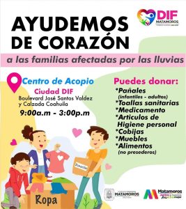 “💜 ¡AYUDA CON EL CORAZÓN! CENTRO DE ACOPIO EN CIUDAD DIF 📍”