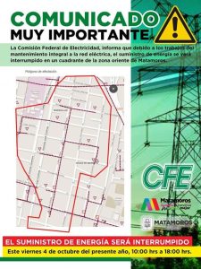 ⚠️ ¡MANTENIMIENTO ELÉCTRICO EN ZONA ORIENTE! ⚠️